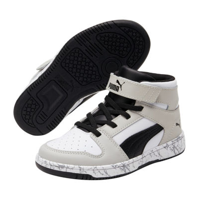 PUMA Rebound Mid Layup Marble Little Boys Basketball Shoes, Color