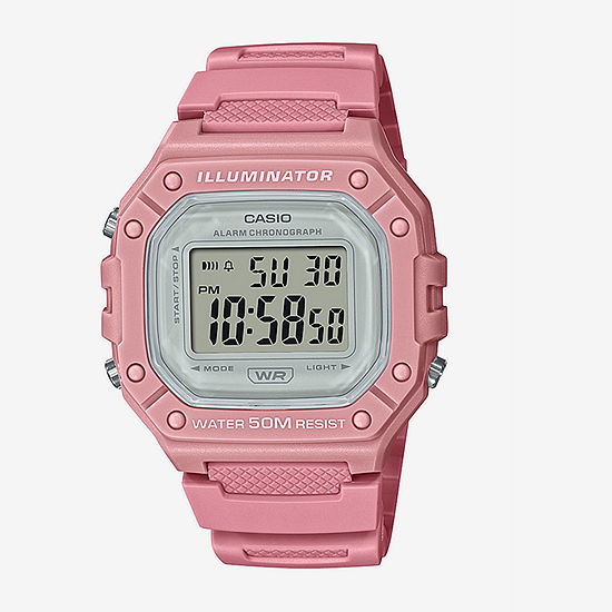 Casio Womens Pink Strap Watch W218hc-4av
