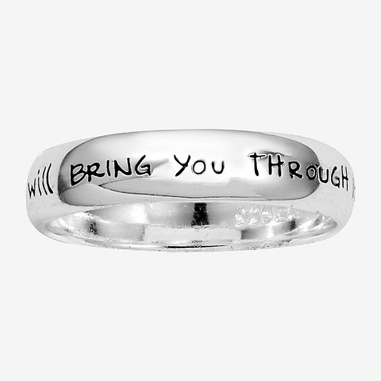 Footnotes Faith Sterling Silver Band