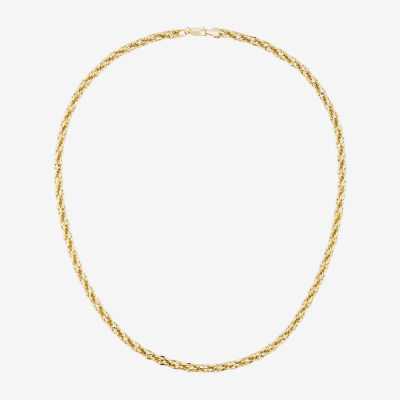 Womens 10K Gold 22 Inch Link Chain Necklace