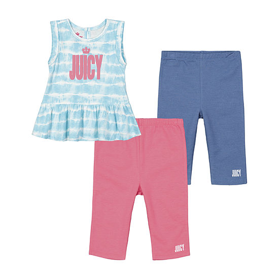 Juicy By Juicy Couture Baby Girls 3-pc. Short Set