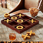Refinery & Co. 10 Piece Premium Solid Wood Tic-Tac-Toe Board Game Giant Gold 14 Outdoor/Indoor Party Set Toy