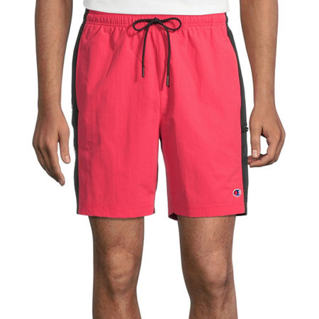 Champion Mens Mid Rise Workout Shorts, Small, Red