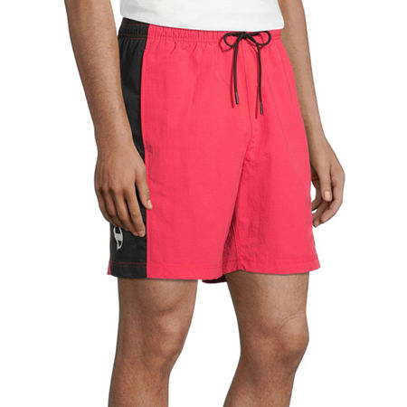 Champion Mens Mid Rise Workout Shorts, Small, Red