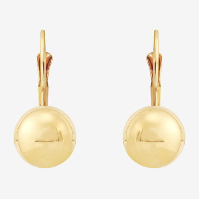 14K Gold Ball Drop Earrings