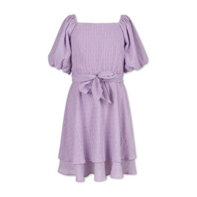 Speechless Big Girls Elbow Sleeve Flutter Sleeve A-Line Dress, Color ...