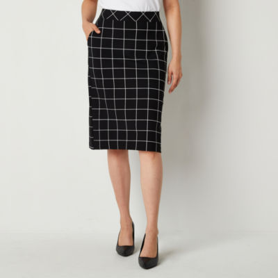 I.n.c. International Concepts Women's Ponte Zip-Front Pencil Skirt, Created  for Macy's