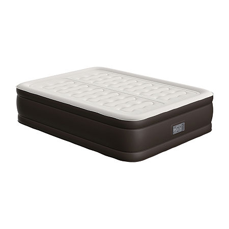 Beautyrest Silver Duet 18-Inch Queen Air Mattress With Built-In Pump, One Size, Brown