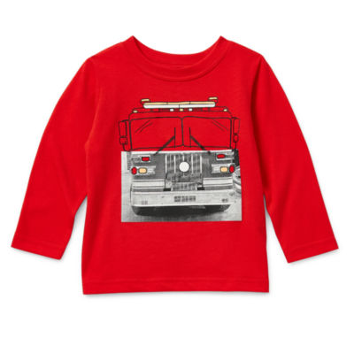 Okie Dokie Baby Boys Crew Neck Long Sleeve Graphic T-Shirt