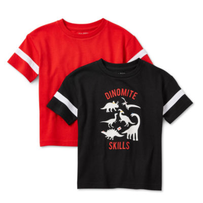Okie Dokie Toddler & Little Boys 2-pc. Crew Neck Short Sleeve T-Shirt