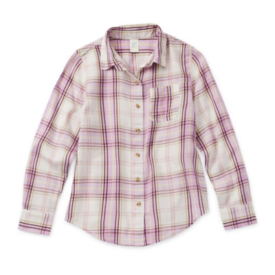 Thereabouts Little & Big Girls Adaptive Long Sleeve Button-Down Shirt