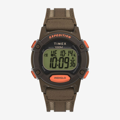 Timex Expedition Mens Chronograph Brown Leather Strap Watch Tw4b30400jt