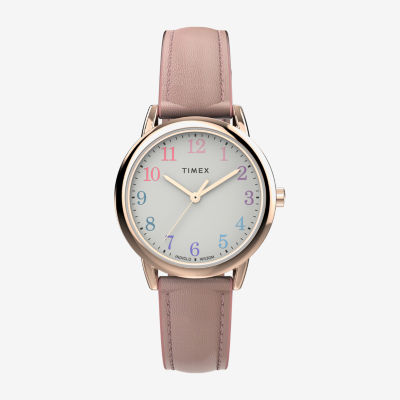 Timex Easy Reader Womens Pink Strap Watch Tw2w32300jt