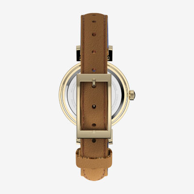 Timex Dress Womens Brown Leather Strap Watch Tw2w49000ji