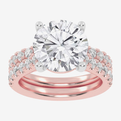 (G-H / Vs2-Si1) Womens 5 CT. T.W. Lab Grown White Diamond 14K Gold Round Bridal Set