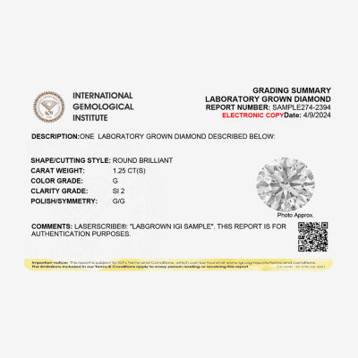 Signature By Modern Bride (H-I / Si1-Si2) Womens 2 1/4 CT. T.W. Lab Grown White Diamond 14K Gold Round 3-Stone Engagement Ring