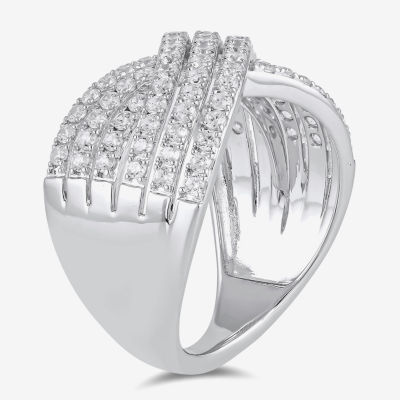1 CT. T.W. Lab Grown White Diamond Sterling Silver Band