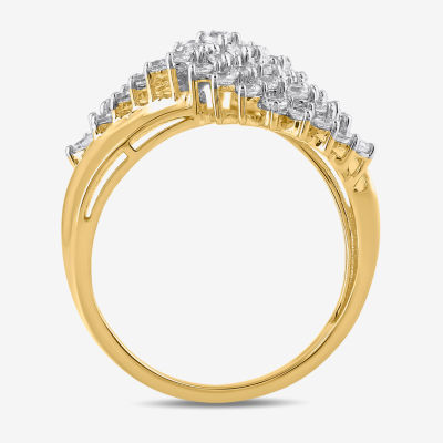1 CT. T.W. Lab Grown White Diamond 14K Gold Over Silver Band
