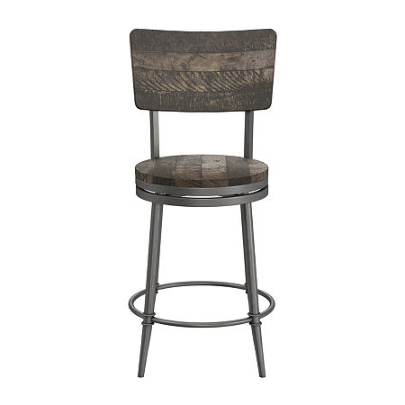 Jennings Counter Height Swivel Bar Stool, One Size, Gray