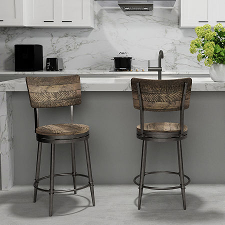 Jennings Counter Height Swivel Bar Stool, One Size, Gray