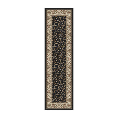 Como Scroll Traditional Oriental Indoor Rectangular Runner