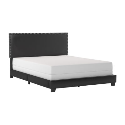 Gayle Nailheadtrim Upholstered Rectangular Bed