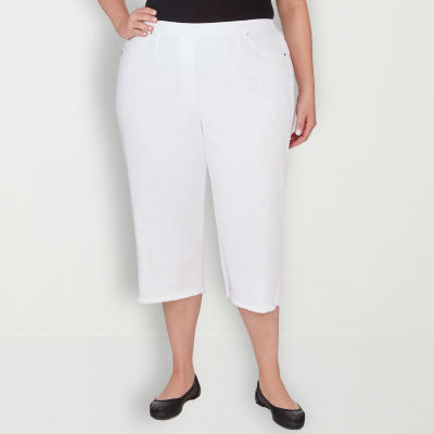 Alfred Dunner Blue Bayou Mid Rise Plus Capris