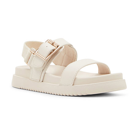 Madden Girl Maura Little & Big Kid Girls Slingback Strap Footbed Sandals, 2 Medium, White