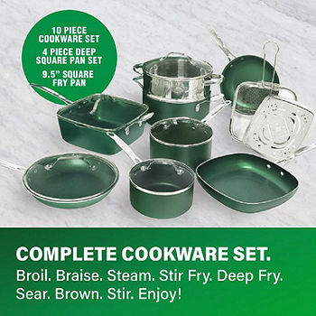 Granitestone Pots and Pans Set with Lids Nonstick 20 Piece Complete  Nonstick Cookware Set + Bakeware Set with Pot Set and Pans for Cooking,  Kitchen