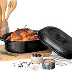 Granite Stone 18.8’’ Ultra Nonstick Aluminum Oval Roasting Pan with Lid