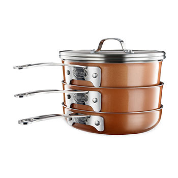 Gotham Steel Hammered Copper 10-pc Nonstick Cookware Set, Color: Copper -  JCPenney