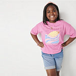 Thereabouts Little & Big Girls Crew Neck Short Sleeve Graphic T-Shirt