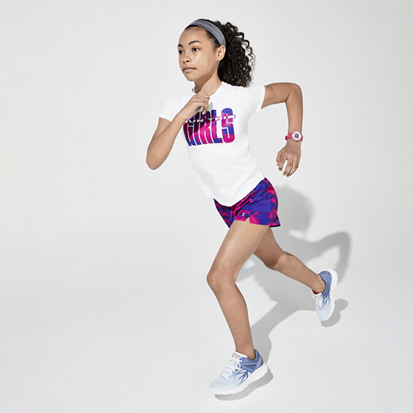 Xersion Little & Big Girls Mid Rise Adjustable Waist Running Short
