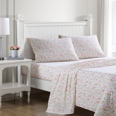 Laura Ashley 200tc 100% Cotton Percale Sheet Set