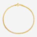 Made in Italy 10K Gold 7.5 Inch Herringbone Chain Bracelet