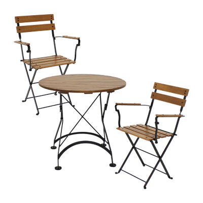 Contemporary 3pc. Bistro Set Folding, Color Brown Black JCPenney