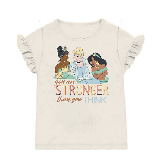 Disney Little & Big Girls Princess Crew Neck Short Sleeve T-Shirt