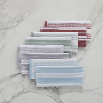 Cooks Striped Dual Purpose 4-Pc. Kitchen Towel Set