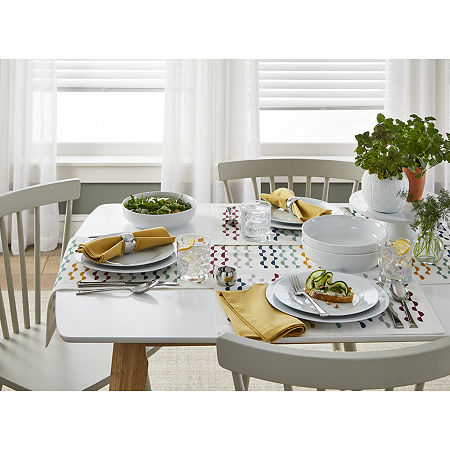 Home Expressions Porcelain Rim 4-pc. Dinner Plates, One Size, White