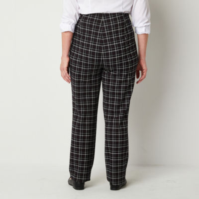 Liz Claiborne Alexis Ponte Womens Mid Rise Straight Pull-On Pants - JCPenney