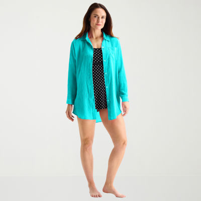 Sonnet Shores Womens Dress Swimsuit Cover-Up