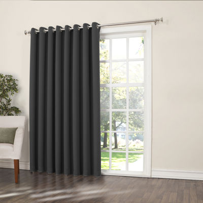Sun Zero Emory 100"W X 84"L Energy Saving Light-Filtering Grommet Top Single Patio Door Curtain