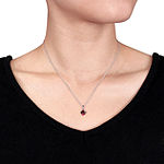 Lab-Created Ruby Sterling Silver Earrings & Pendant Necklace 2-Piece Set