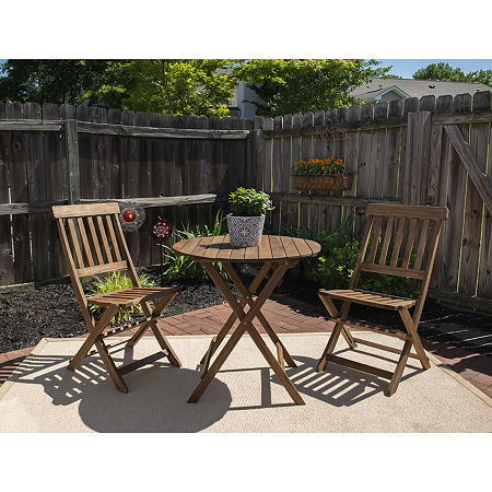 Creekside Patio Collection 3-pc. Bistro Set Folding, One Size, Brown