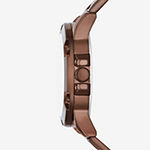 Relic By Fossil Mens Diamond Accent Brown Stainless Steel Bracelet Watch Zr97002