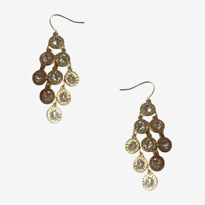 Bijoux Bar Gold Tone Crystal Drop Earrings