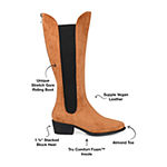 Journee Collection Womens Celesst Riding Boots Stacked Heel