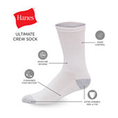 Hanes Men's Big & Tall Work Crew Socks, 6-Pairs