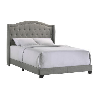 Rhyan Upholstered Bed, Color Smoke JCPenney