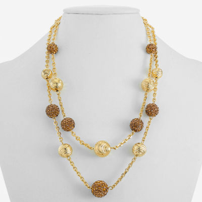 Monet Jewelry Layered Blue Silver Tone Strand Necklace